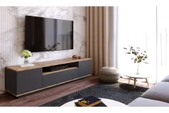 Tv-Benk & Mediabenk-Anari TV-benk 180 cm med hylle Natur,Antracit