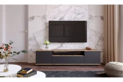 Tv-Benk & Mediabenk-Anari TV-benk 180 cm med hylle Natur,Antracit