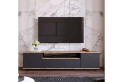 Tv-Benk & Mediabenk-Anari TV-benk 180 cm med hylle Natur,Antracit