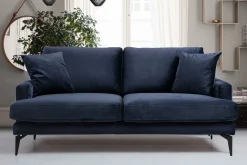 Velour Sofa & Fløyel Sofa-Andary 2-Seter Sofa Blå