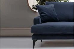 Velour Sofa & Fløyel Sofa-Andary 2-Seter Sofa Blå