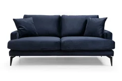 Velour Sofa & Fløyel Sofa-Andary 2-Seter Sofa Blå