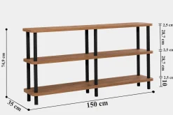 Bokhylle-Andifli Bokhylle 150x74,9 cm Svart