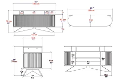 Andifli Sideboard 43x75x150 cm