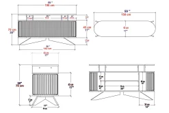 Andifli Sideboard 43x75x150 cm