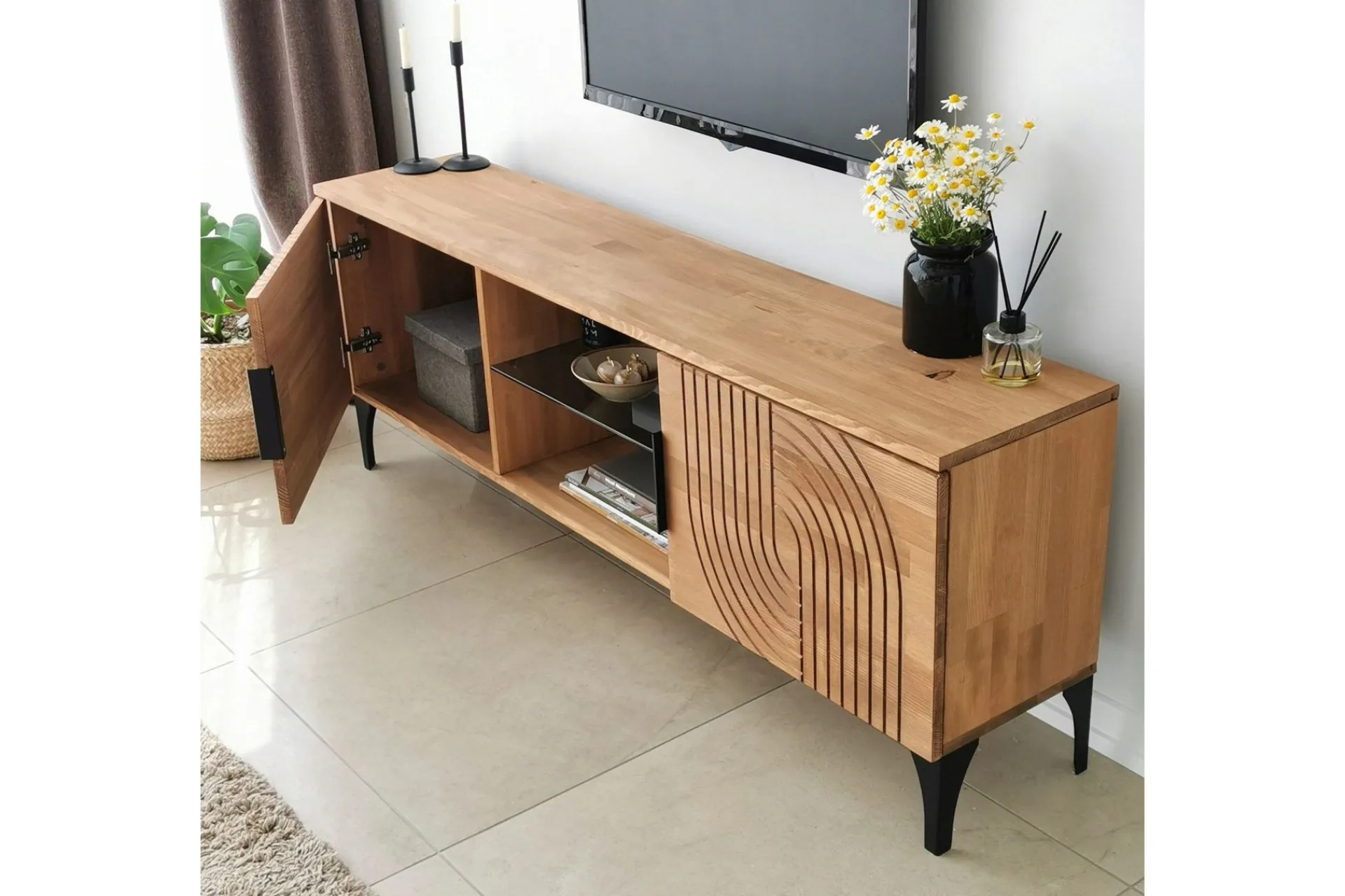 Tv-Møbelsett-Andifli Tv-møbelsett 50x15 cm Brun