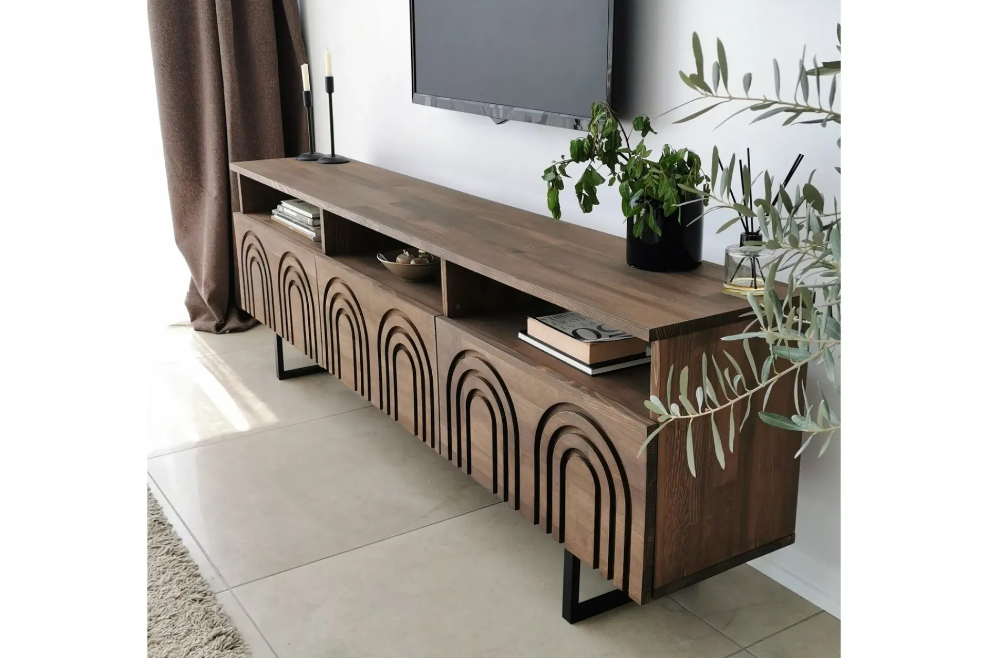 Tv-Møbelsett-Andifli Tv-møbelsett 50x15 cm Brun