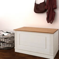 Loft24 Oppbevaringskiste-Anita Oppbevaringskiste 80 cm Hvit/Honning