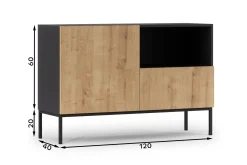 Kommode-Anjal Kommode 120 cm Eik
