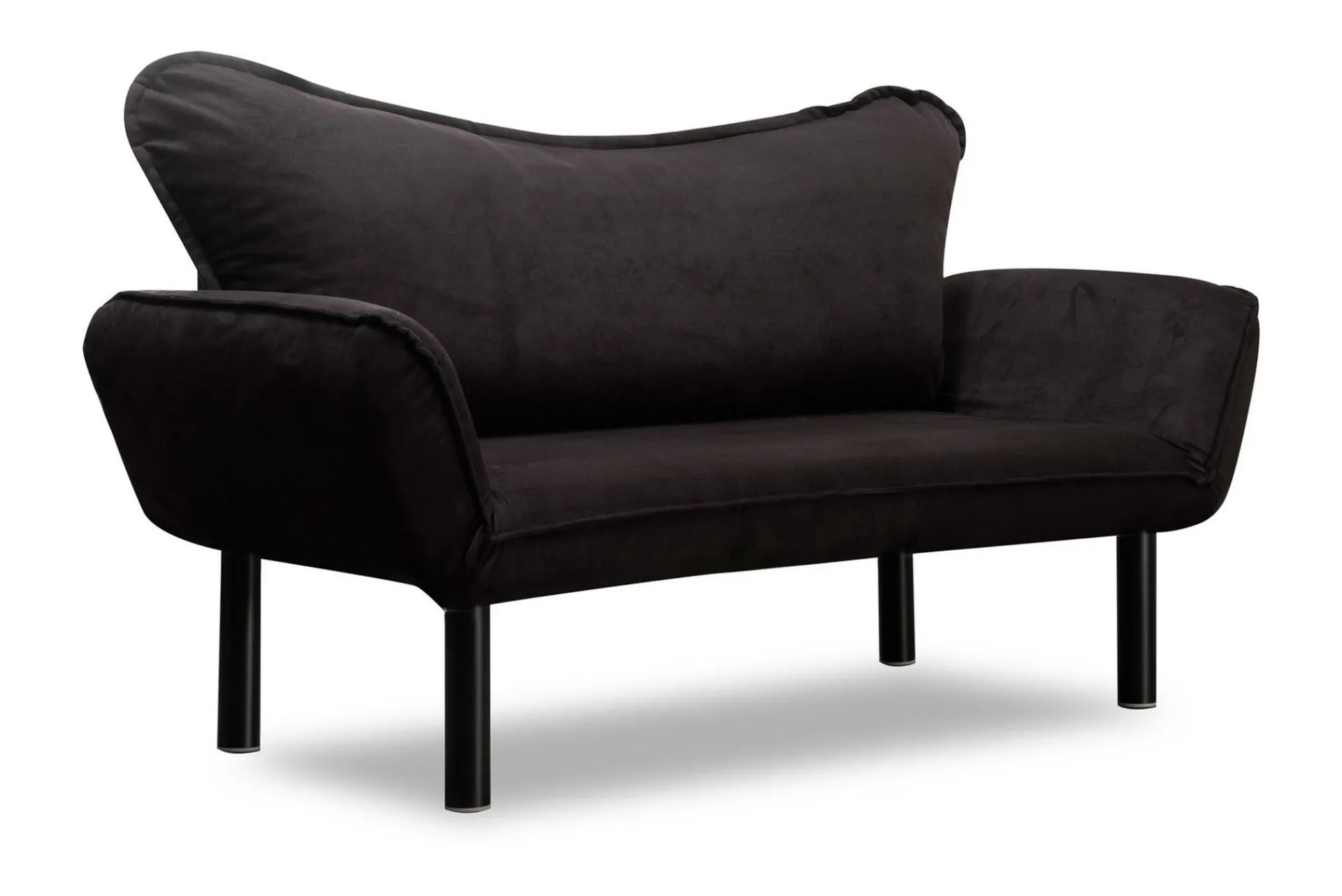 Velour Sofa & Fløyel Sofa-Annabelle Sovesofa 2-seter Svart