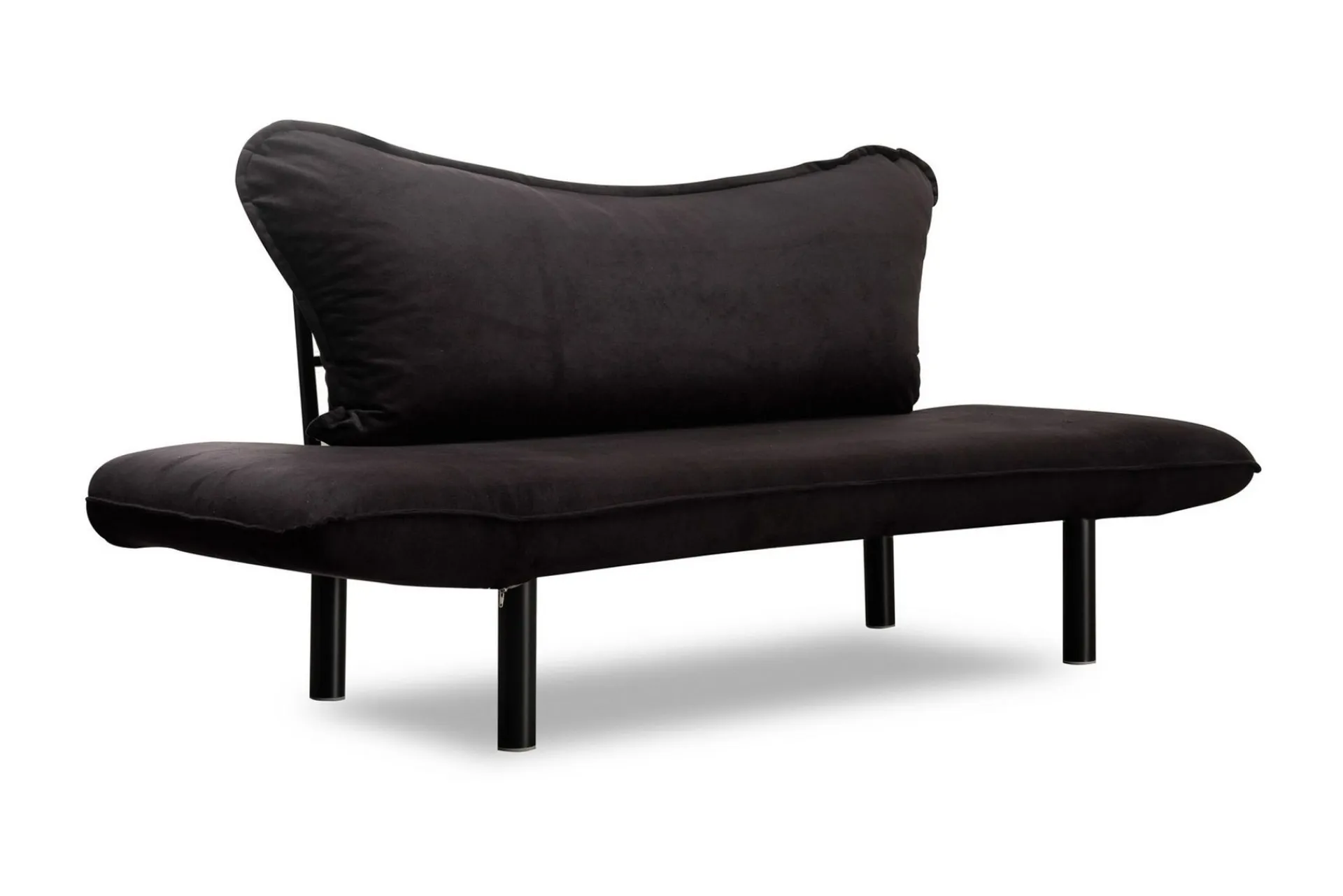 Velour Sofa & Fløyel Sofa-Annabelle Sovesofa 2-seter Svart