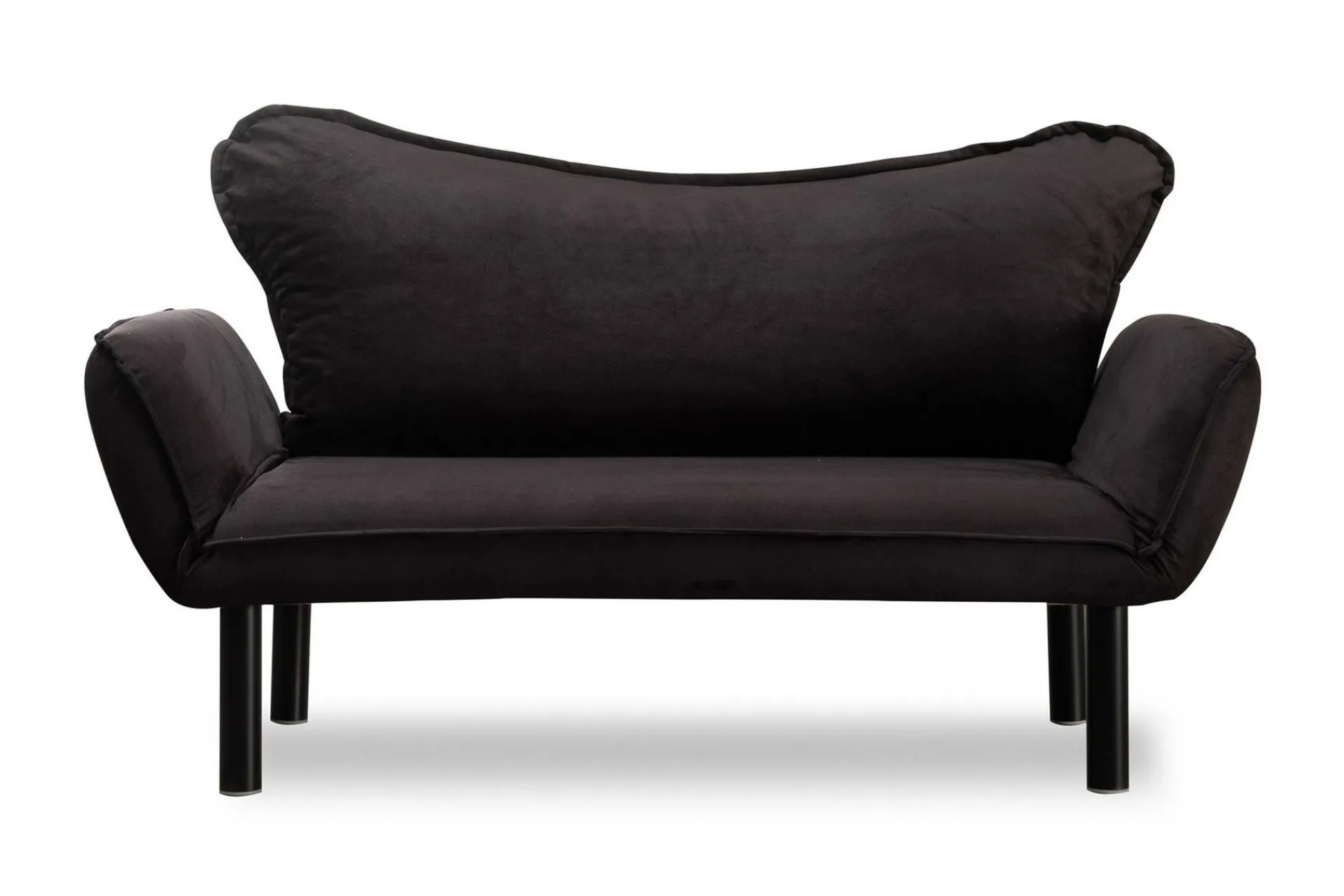 Velour Sofa & Fløyel Sofa-Annabelle Sovesofa 2-seter Svart
