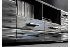 Concept 55 Apryl Modern TV mediamøbel med vitrineskap og LED-belysning