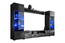 Concept 55 Apryl Modern TV mediamøbel med vitrineskap og LED-belysning