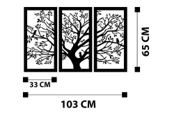 Skilt-Arbol Veggdekor Svart