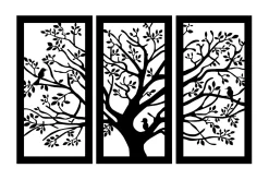 Skilt-Arbol Veggdekor Svart