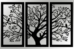 Skilt-Arbol Veggdekor Svart