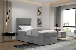 Kontinentalsenger|Seng Med Oppbevaring-Arcore Oppbevaringsseng 90x200 cm Vertikal Søm Grey