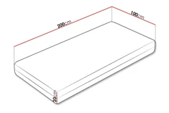 Madrasser-Arigna Fjærmadrass 100x200 cm Hvit