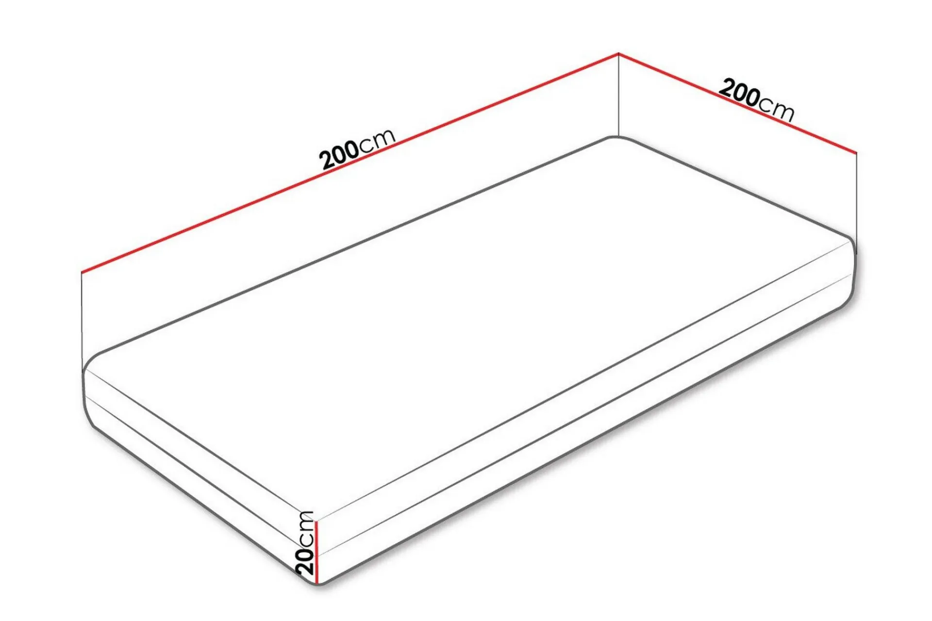 Arigna Fjærmadrass 200x200 cm