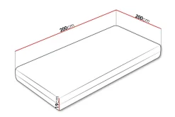 Arigna Fjærmadrass 200x200 cm