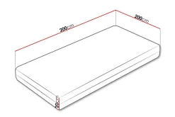 Madrasser-Arigna Fjærmadrass 200x200 cm Hvit