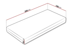 Madrasser-Arigna Fjærmadrass 100x200 cm Hvit
