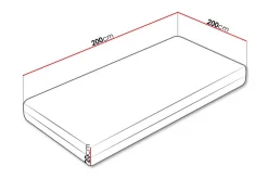 Madrasser-Arigna Fjærmadrass 200x200 cm Hvit