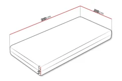 Madrasser-Arigna Skummadrass 200x200 cm Hvit