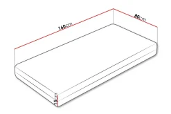 Stellebord|Oppbevaring Barnerom-Arigna Skummadrass 80x160 cm Hvit