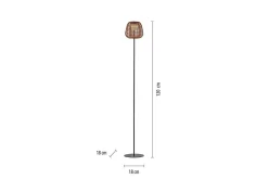 Utelampe|Balkong Belysning-Askia Just Light Gulvlampe Svart