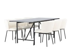Venture Home Astrid Matgruppe 200 cm Rektangulær med 6 Edina Stoler