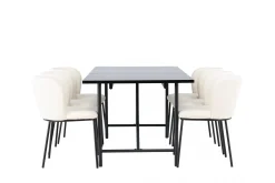 Venture Home Astrid Matgruppe 200 cm Rektangulær med 6 Edina Stoler