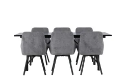 Venture Home Astrid Spisegruppe 200 cm Rektangulær med 6 Rosie Stoler