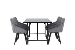Venture Home Astrid Spisegruppe 200 cm Rektangulær med 6 Rosie Stoler
