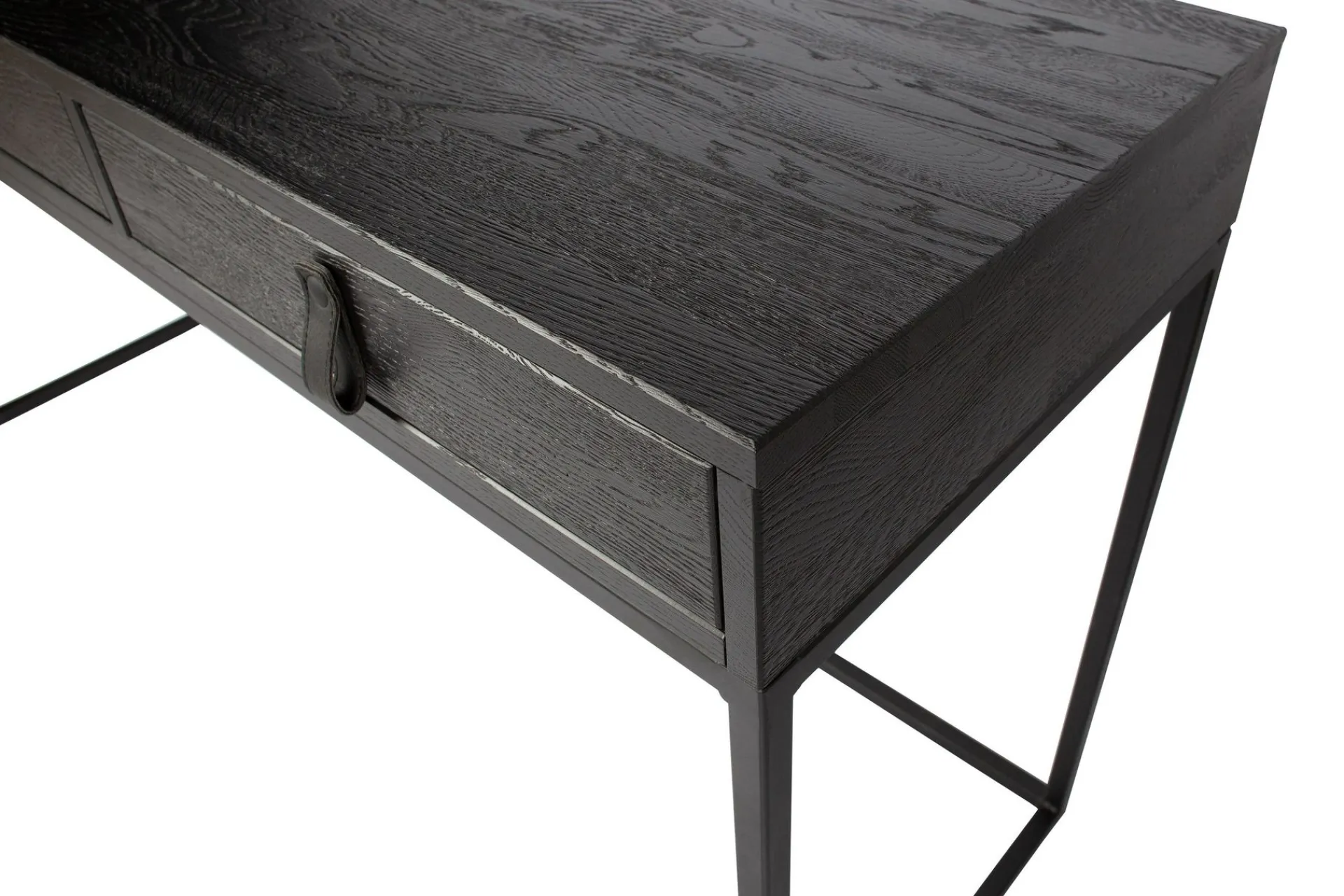 WOOOD Kontorbord-Atila Skrivebord 140 cm med Oppbevaringsskuffer Svart