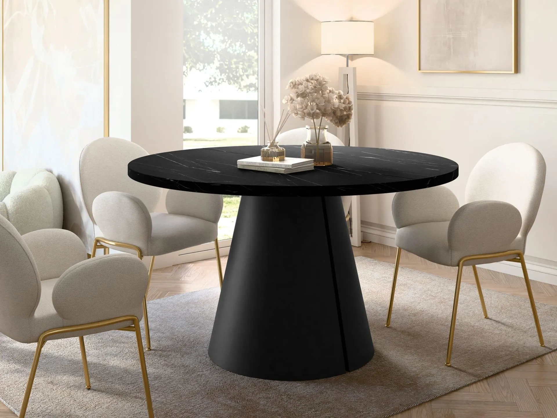 Aurion Spisebord rundt uttrekkbart 100-174 cm