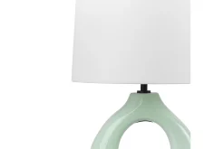 Nattbordslampe|Bordlampe-Avsaki Bordlampe 43 cm E27 Lysegrønn,Hvit