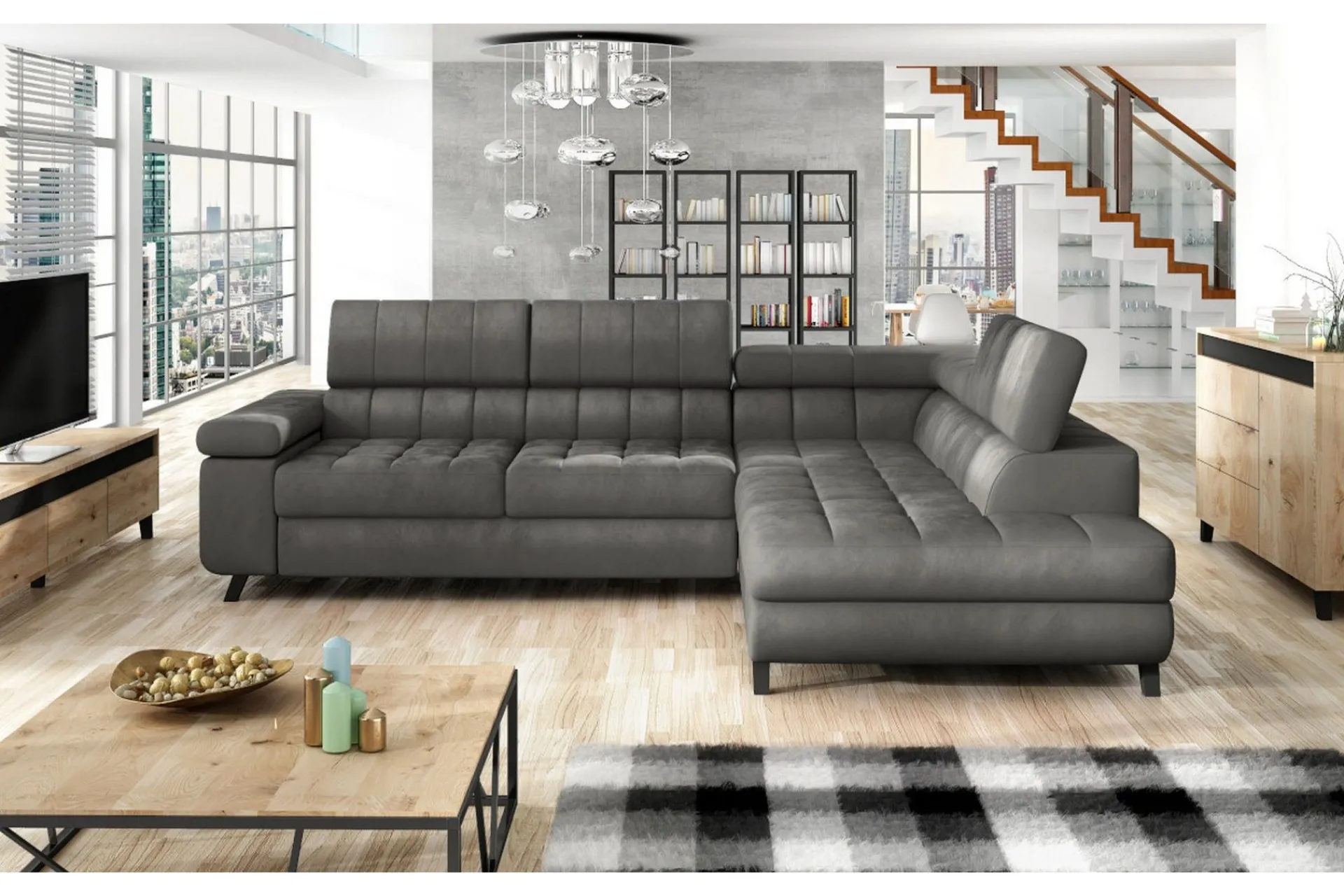 Velour Sofa & Fløyel Sofa-Azoulay Hjørnesofa Høyre Once 10