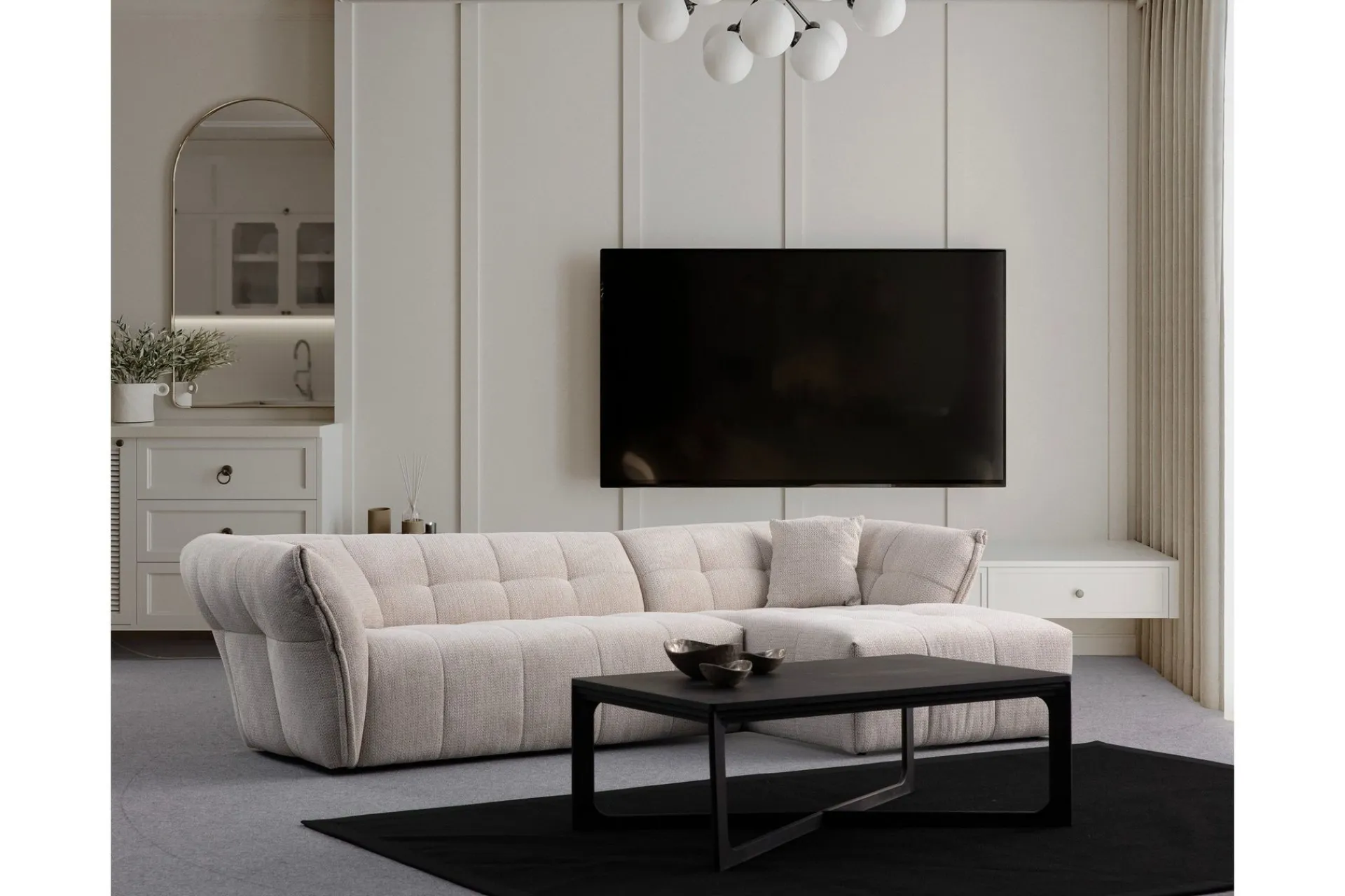 Azzo 4-seters Sofa med Divan