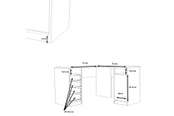 Baacwood skrivebord 125 cm