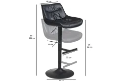 Barmøbler|Barstoler-Bacchi Barstol 106 cm Antracit