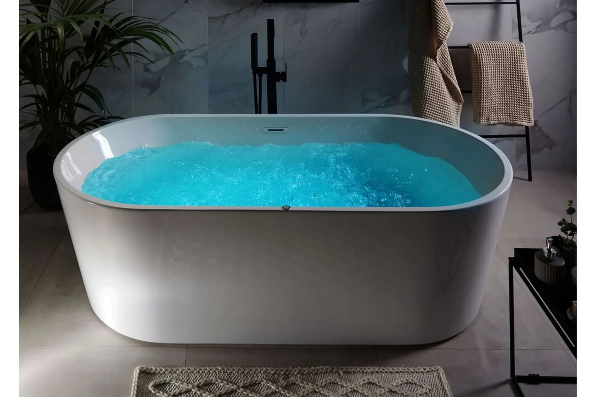Badekar Frittstående med LED 170 cm HAVANA