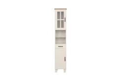 Loft24 Baderomsskap Alby 33x30x180 cm, Hvit/Honning