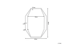 Veggspeil|Gangspeil-Bagron Speil 80x60 cm Grey