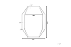 Veggspeil|Gangspeil-Bagron Speil 80x60 cm Grey
