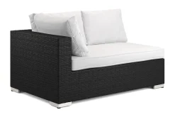 Comfort Garden Moduler|Moduler-Bahamas Høyremodul Utendørs 140 cm i Kunstrotting Svart