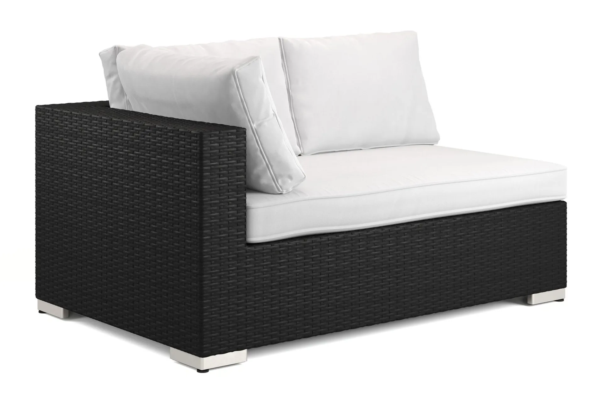 Comfort Garden Moduler|Moduler-Bahamas Høyremodul Utendørs 140 cm i Kunstrotting Svart