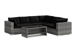 Comfort Garden Veranda & Terrasse|Loungemøbler Salg-Bahamas L-formet utesofa venstre, 6-seters med bord og hylle