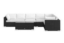 Comfort Garden Bahamas L-formet utesofa venstre, 7-seters med bord